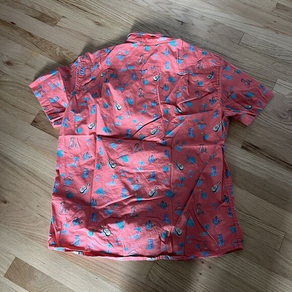 Lot Of 2 Mens Hawaiian Shirts Short Sleeve Floral Tropical Button Front Medium - Picture 9 of 9